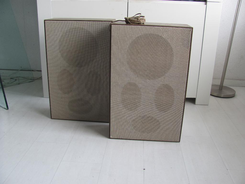 set oldschool luidsprekers van Grundig 25 w klangstrahler 7, Audio, Tv en Foto, Luidsprekers, Gebruikt, Minder dan 60 watt, Front, Rear of Stereo speakers