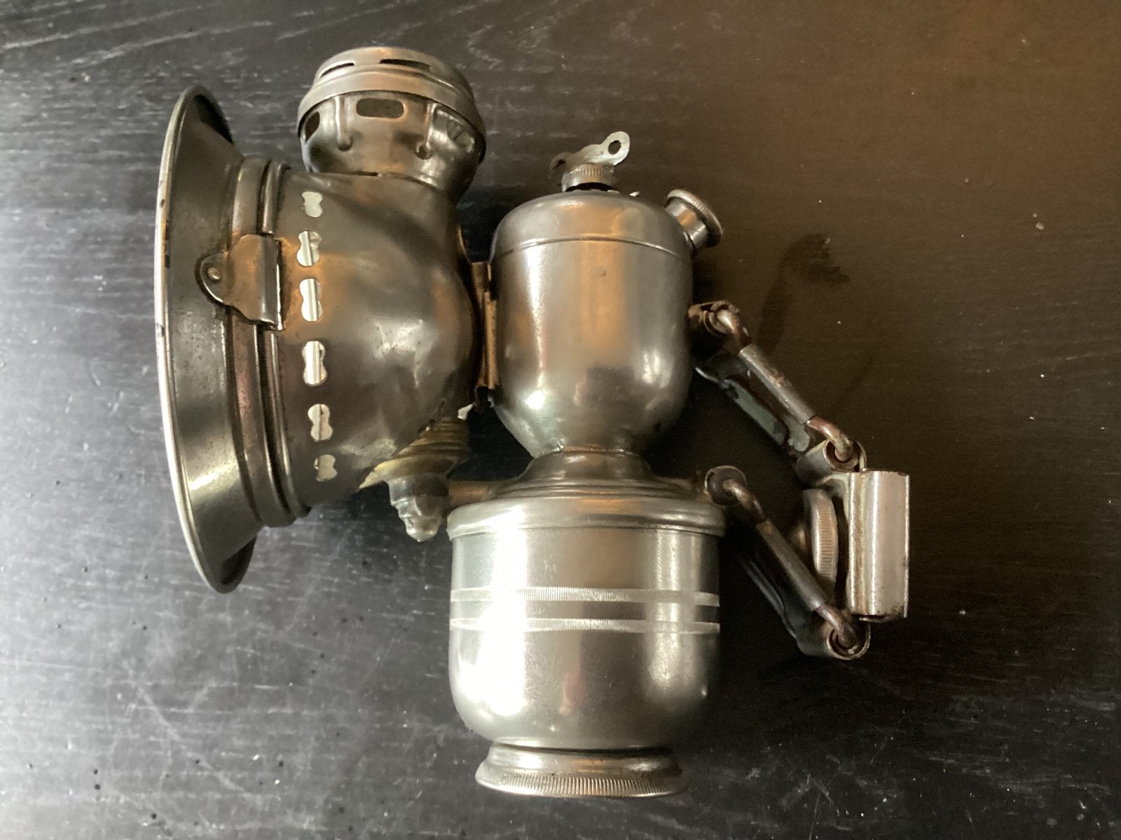 Antieke Powell & Hammer PANTHER carbid lamp UNIEK EXEMPLAAR, Ophalen of Verzenden