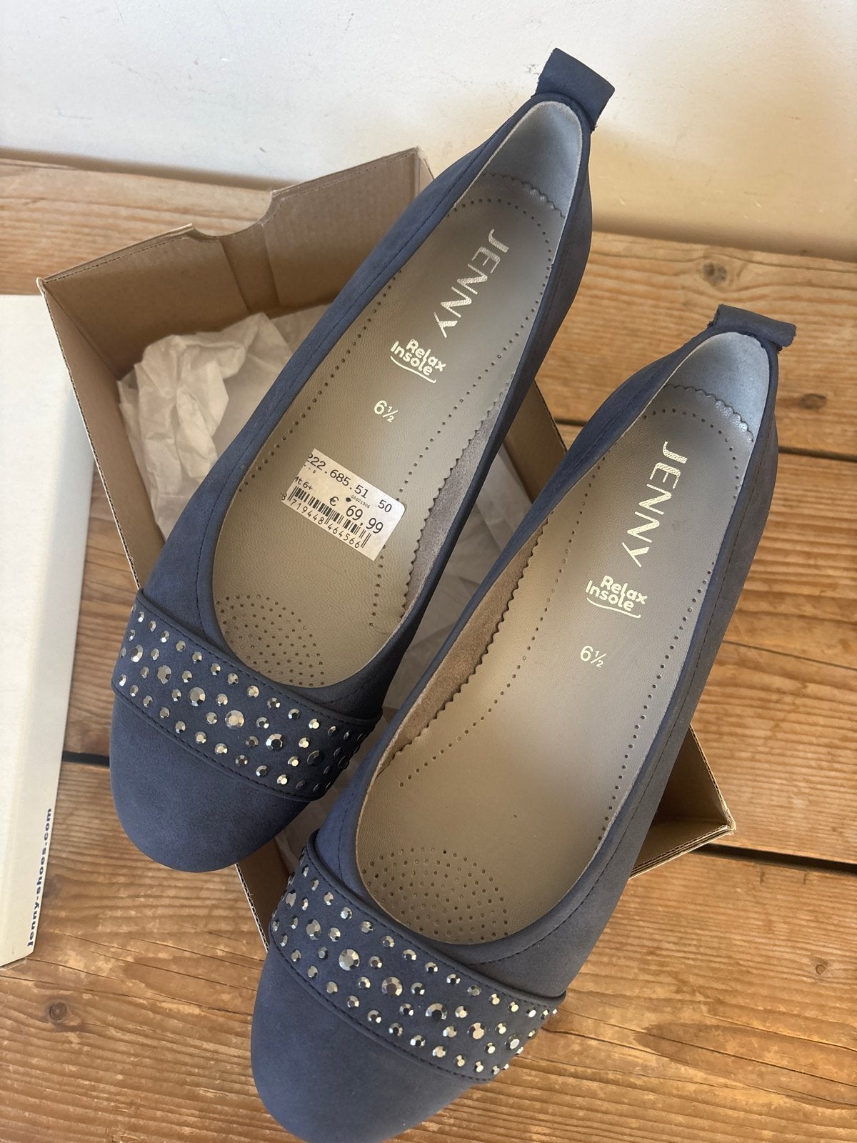 Jenny Ballerina's - Comfortabele en stijlvolle instappers, Ophalen of Verzenden, Nieuw, Blauw, Ballerina's