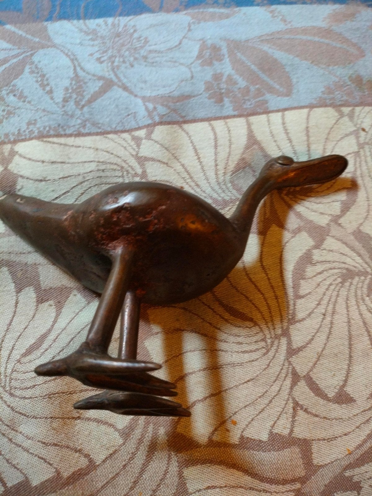 Primitieve bronzen vogel uit Afrika, tweede helft 20e eeuw, Ophalen, Minder dan 20 cm, Brons, Beeld