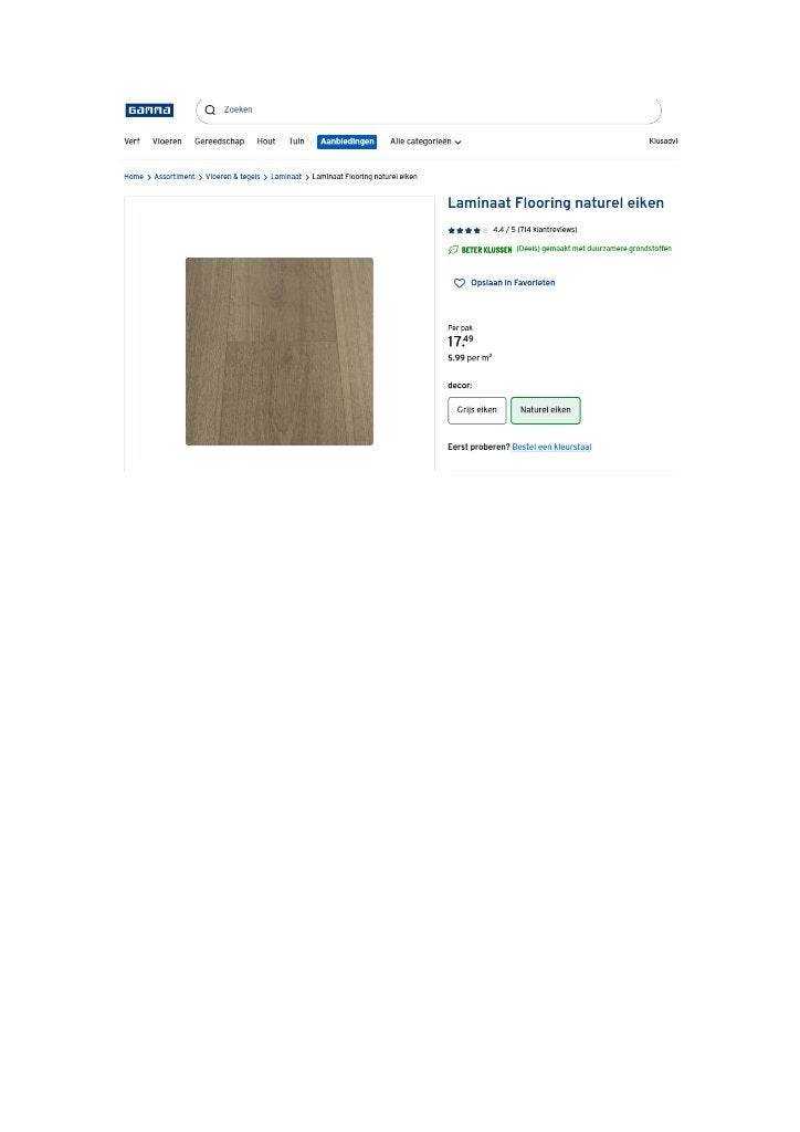 LAMINAAT, Ophalen, 50 tot 150 cm, Nieuw, 10 m² of meer