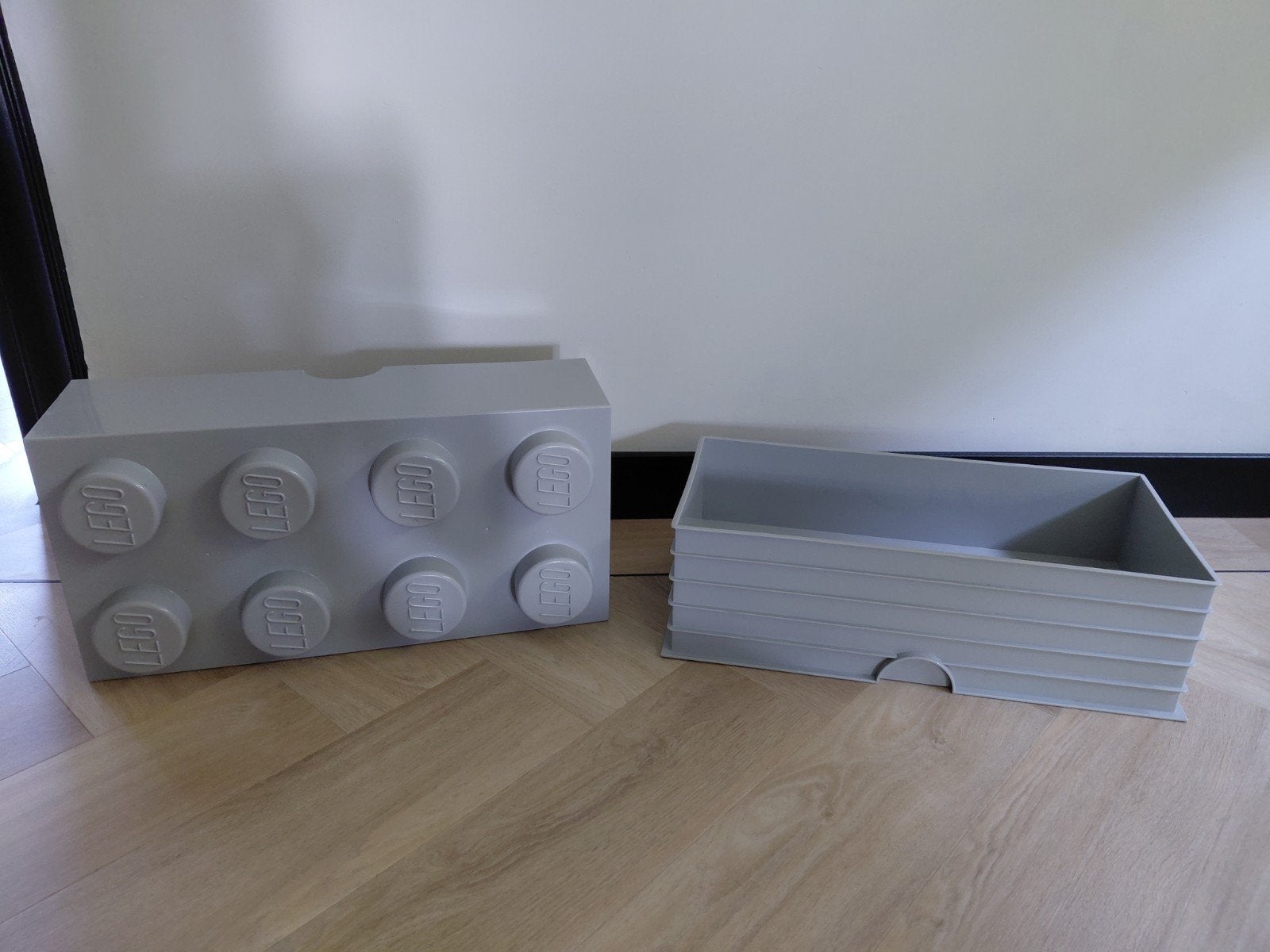Lego opbergdoos grijs - 8 noppen, Ophalen, Gebruikt, Overige merken