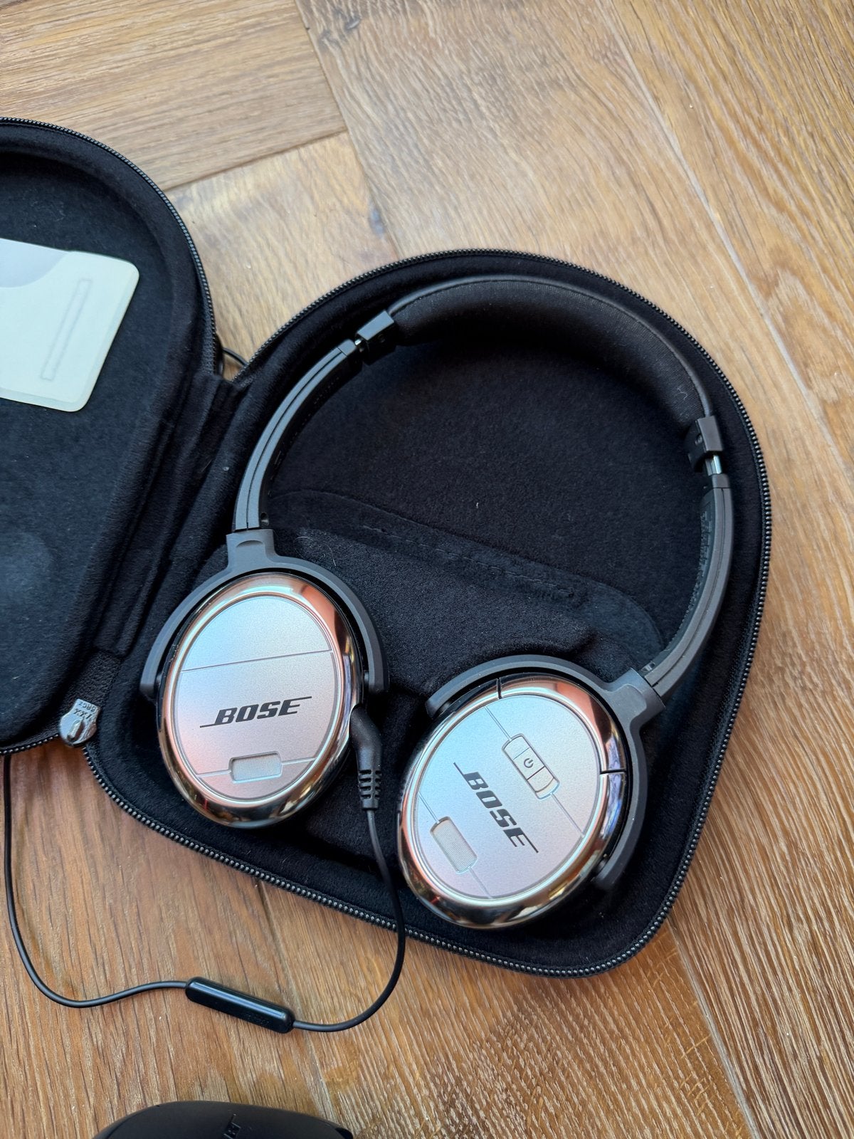 QuietComfort 3 Acoustic Noise Cancelling headphones, Gebruikt, Verstelbaar, Zilver, On-ear