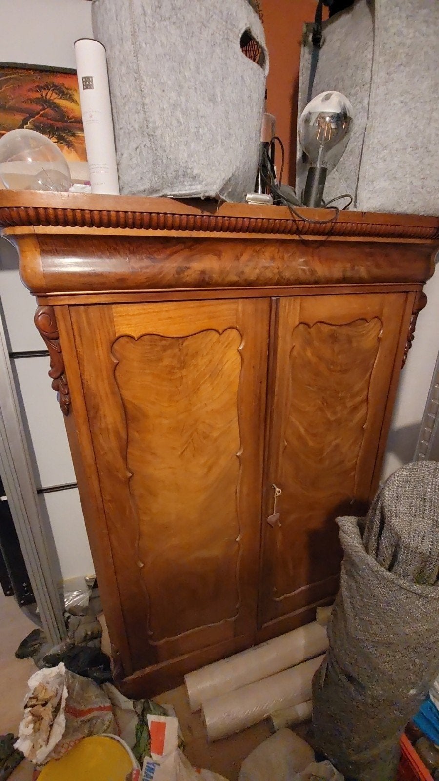 Prachtige Antieke Biedermeier Meidenkast / Linnenkast, Ophalen