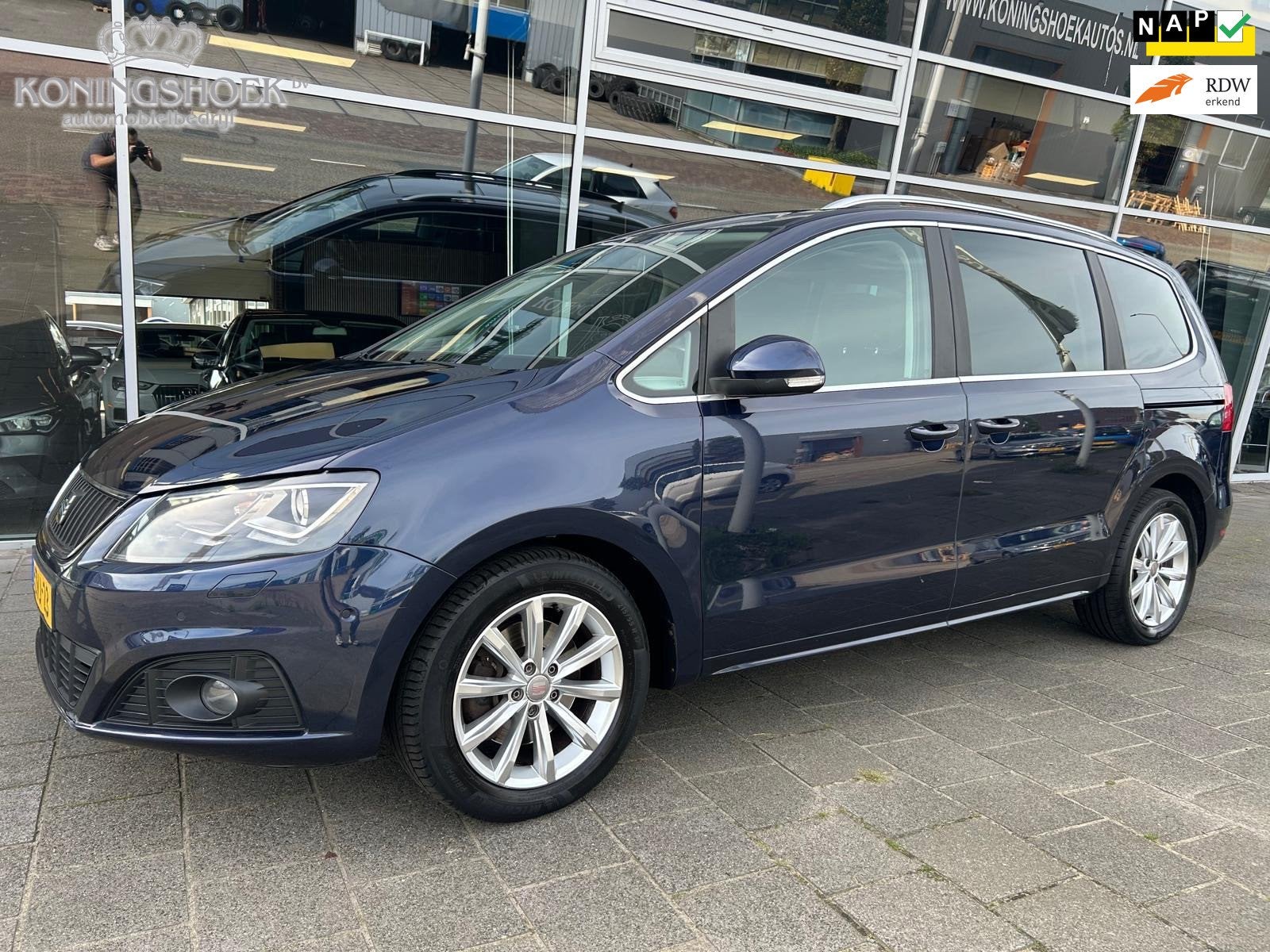 Seat Alhambra 1.4 TSI Style 7p, Euro 5, Stof, Zwart, 150 pk