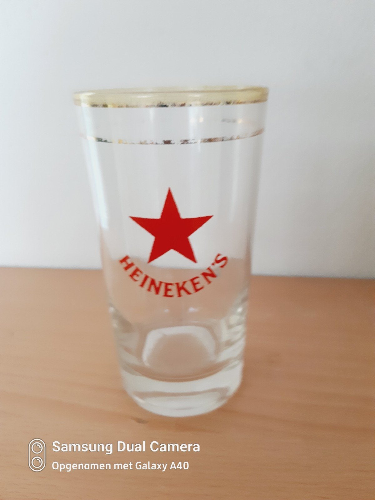 Mooie Heineken.s vaasje, Ophalen of Verzenden, Zo goed als nieuw, Bierglas