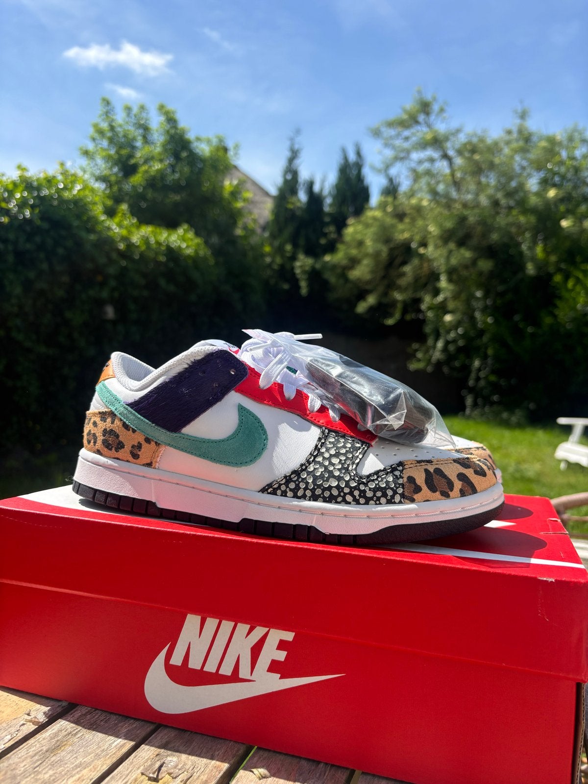 Nike Dunk Low SE Dames Sneakers Safari Mix 39- Nieuw in doos, Ophalen of Verzenden, Nieuw, Overige kleuren, Sneakers of Gympen