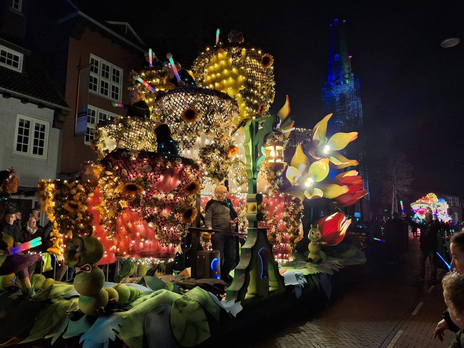 Verlichte Carnavalswagen