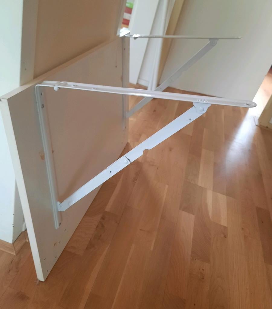 Opklapbaar bureau met losse poten, Ophalen, Gebruikt, 80 cm, Overige materialen