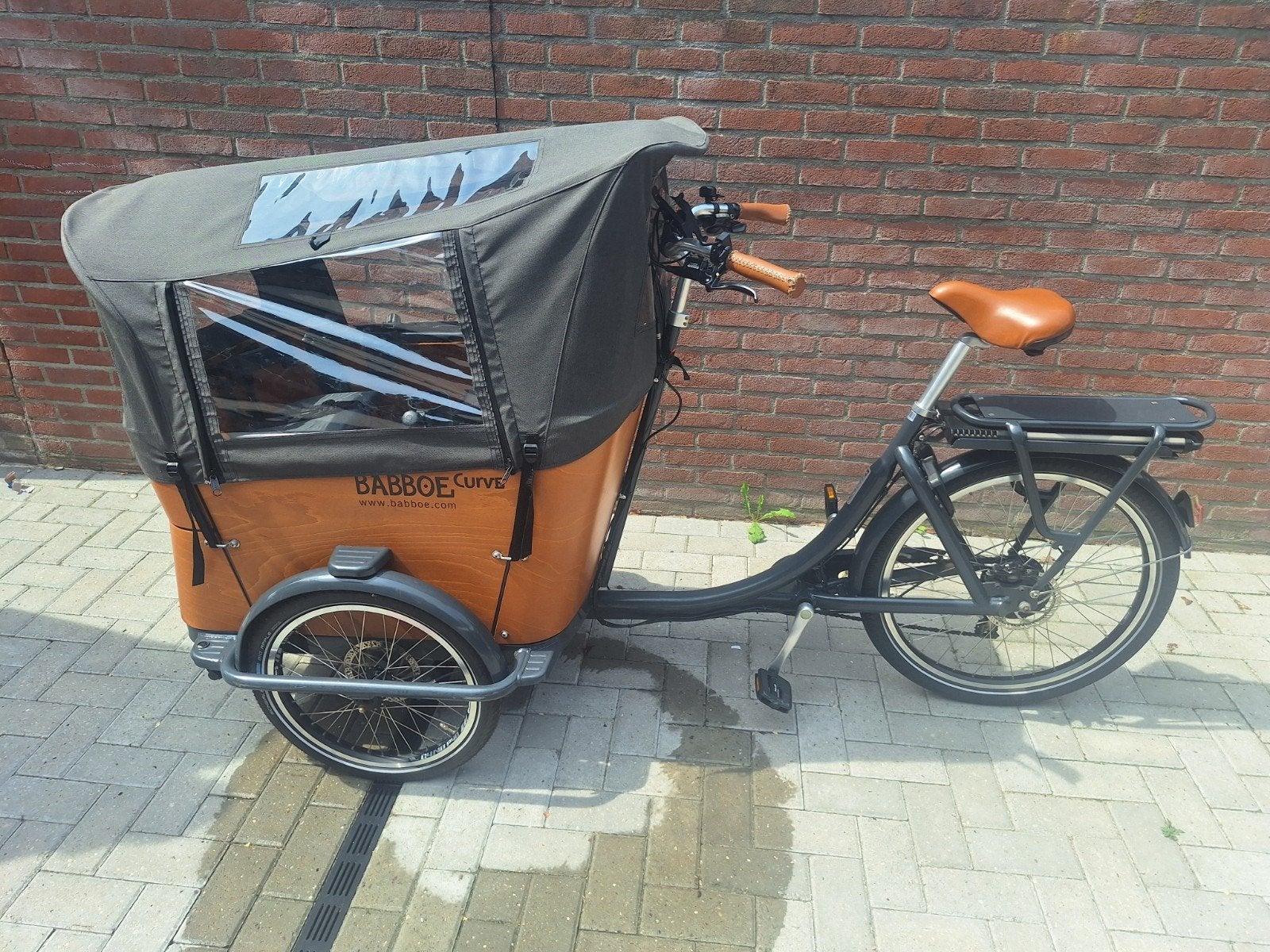 Babboe Curve E bakfiets met veel accessoires, Fietsen en Brommers, Fietsen | Bakfietsen, 4 kinderen of meer, Gebruikt, Elektrisch