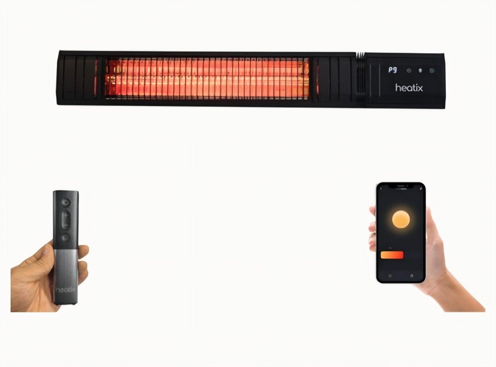 Patio Heater Heatix Smart Golden Shadow 2500w, Tuin en Terras, Terrasverwarmers, Ophalen of Verzenden, Nieuw, Waterbestendig