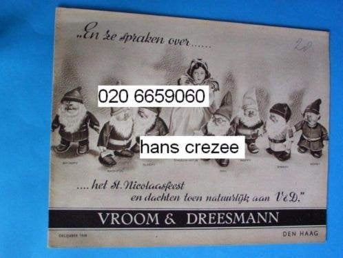 zoek oud folder Vroom en Dreesmann V&D 1938 1939 Sneeuwwitje, Ophalen of Verzenden, Gelezen, Folder