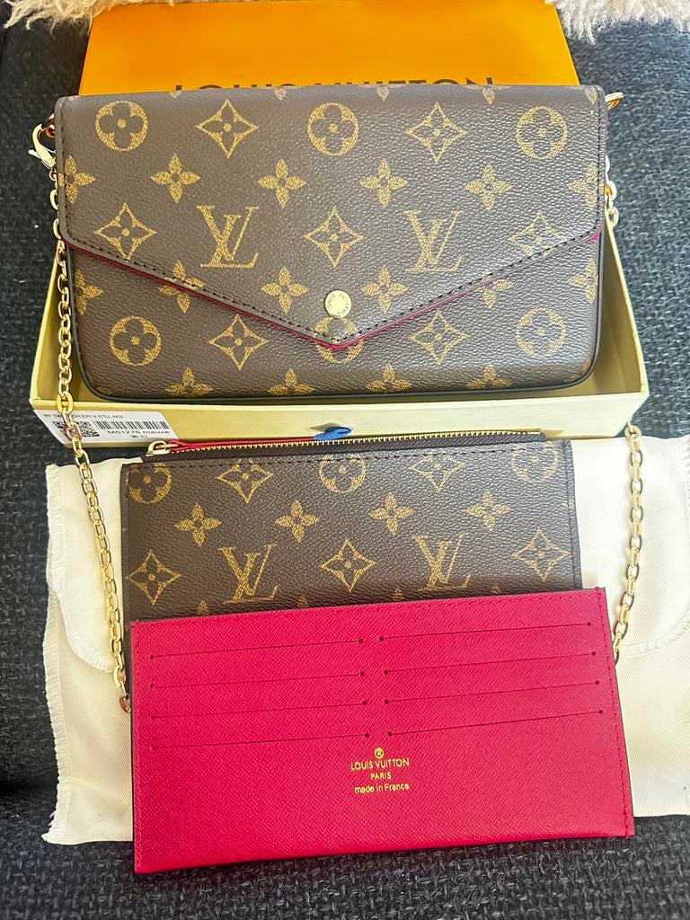 Louis Vuitton felicie Nieuwe, Sieraden, Tassen en Uiterlijk, Ophalen of Verzenden, Zo goed als nieuw, Bruin, Schoudertasje
