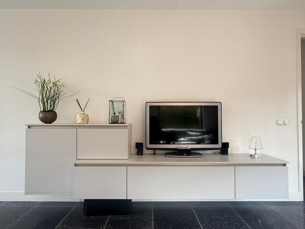 Design Modern TV-meubel door Meubelmaker ontworpen, Ophalen, Zo goed als nieuw, 200 cm of meer, Minder dan 100 cm