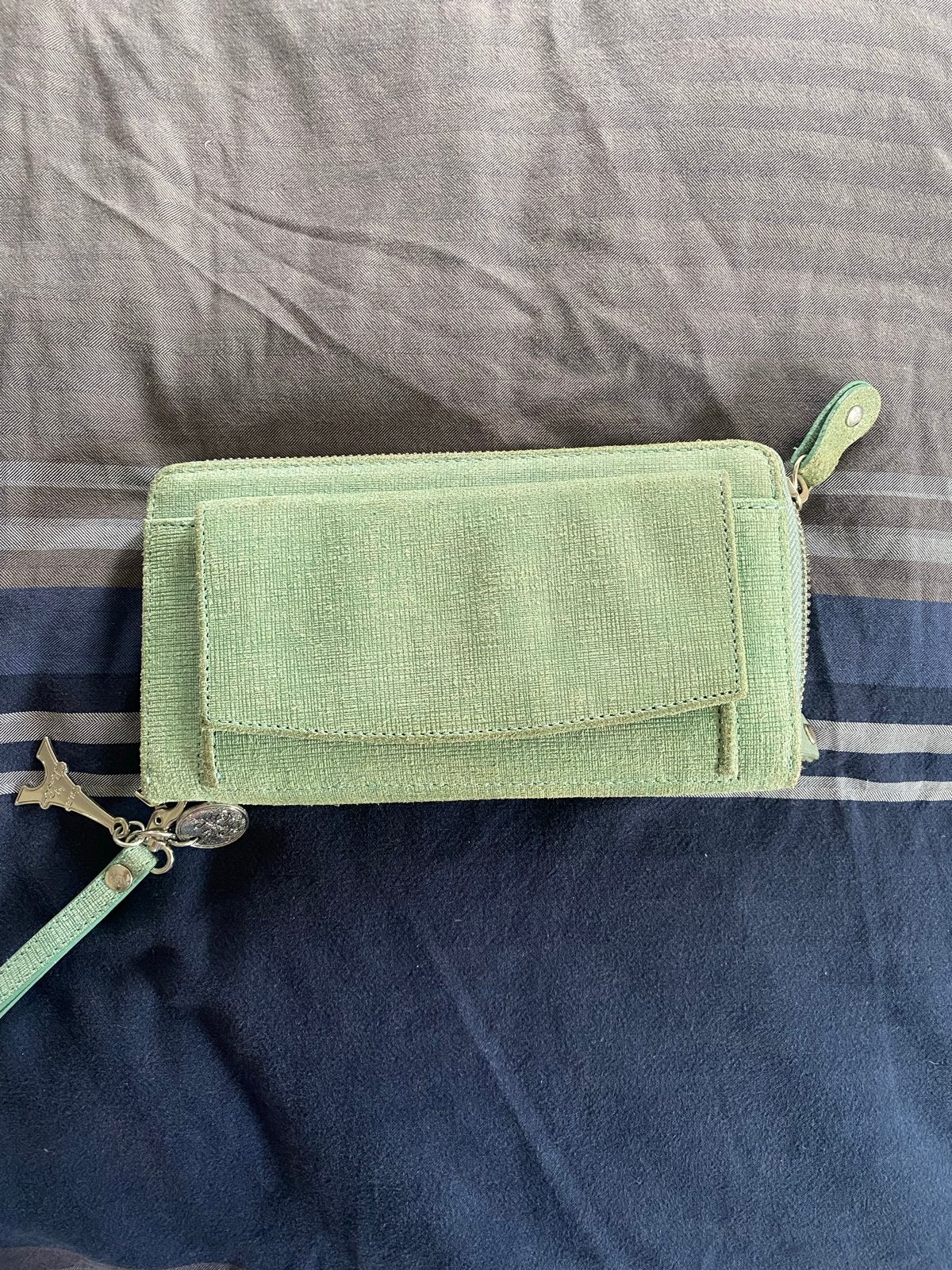 LouLou Portemonnee - Mintgroen, Sieraden, Tassen en Uiterlijk, Portemonnees, Ophalen of Verzenden, Gebruikt, Groen, Overige merken