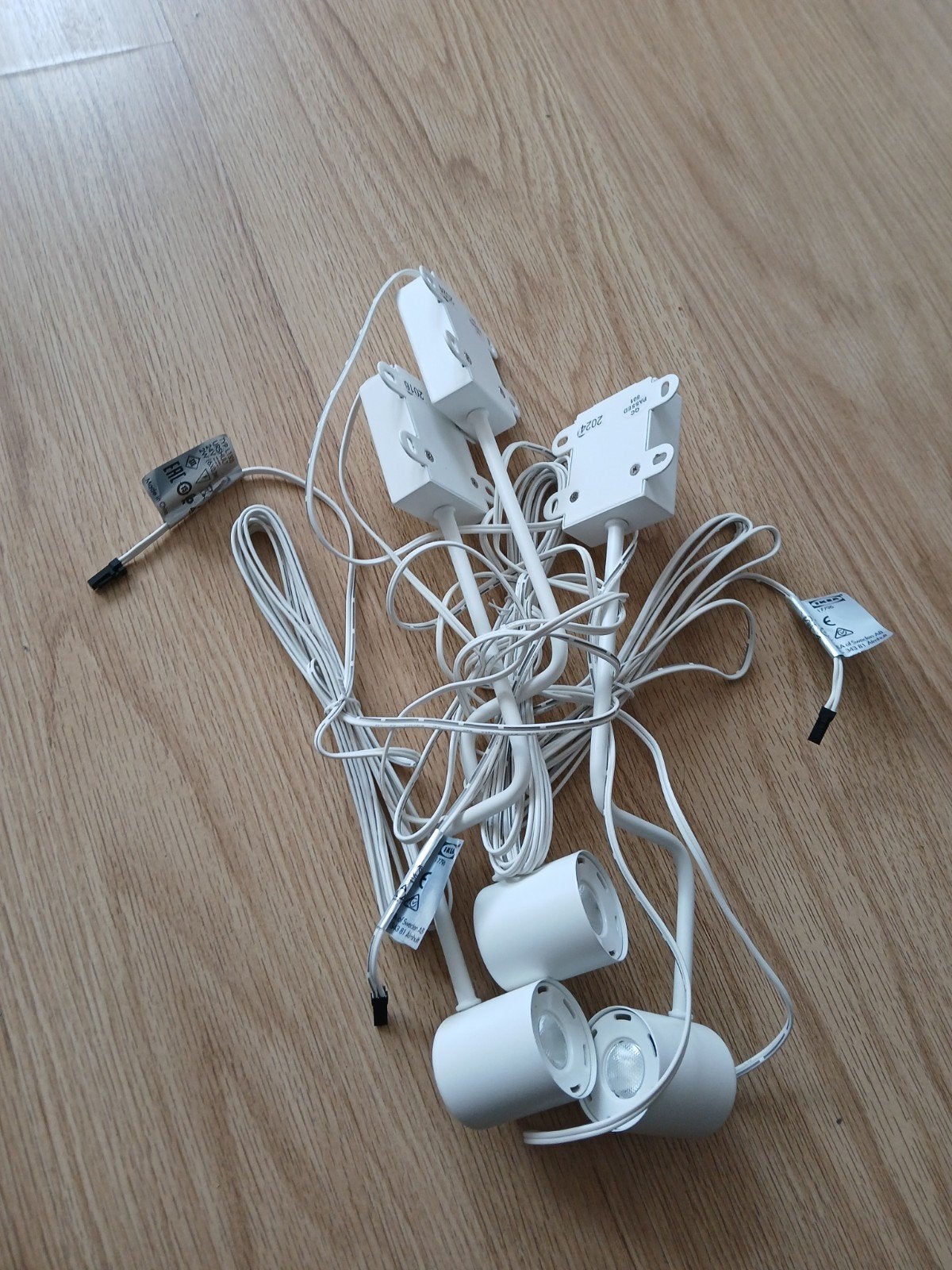 IKEA YBERG Verlichting Set - 3 Spots, Wit, Gebruikt, Kunststof, Verstelbaar
