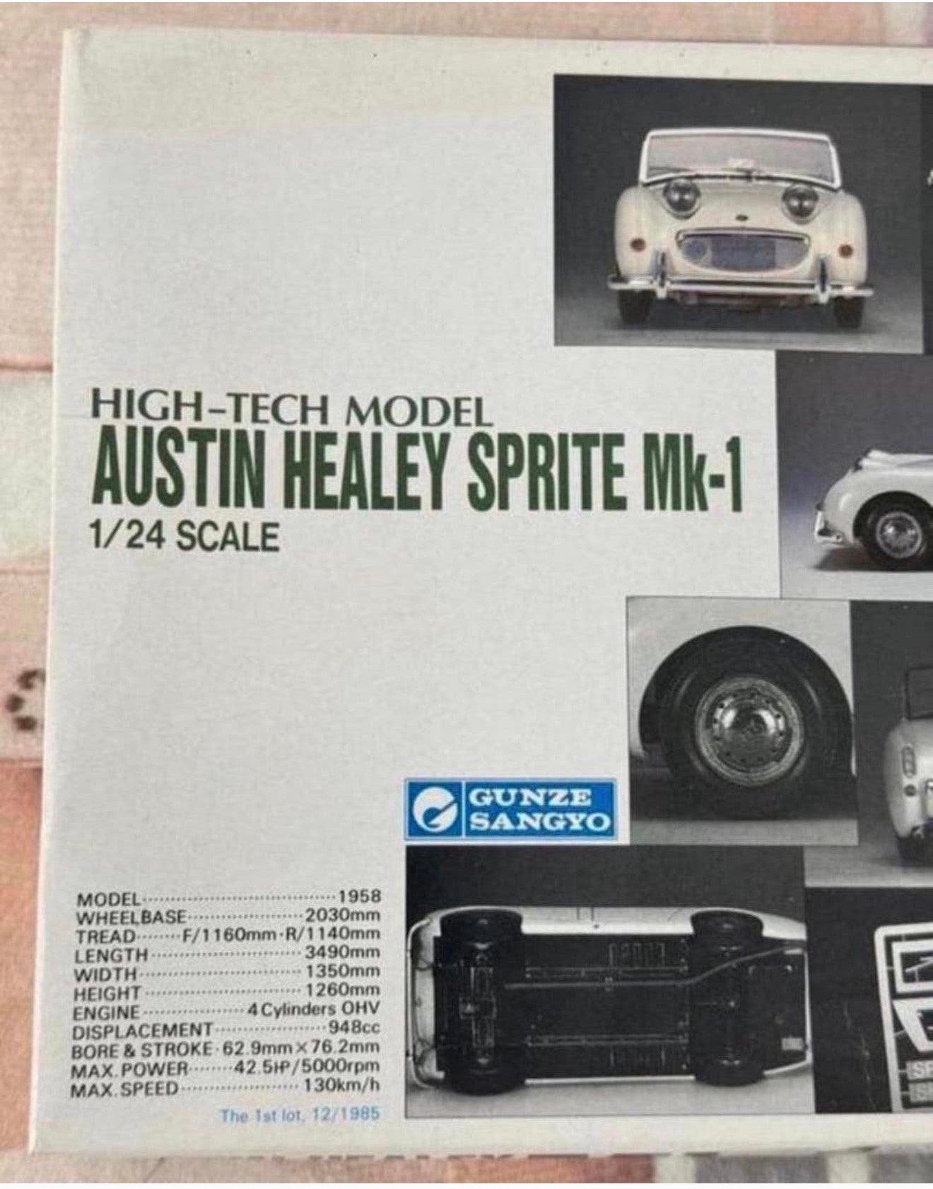 1/24 Austin Healey Sprite Mk-1 Gunze High Tech Model Kit, Overige merken, Groter dan 1:32, Nieuw, L