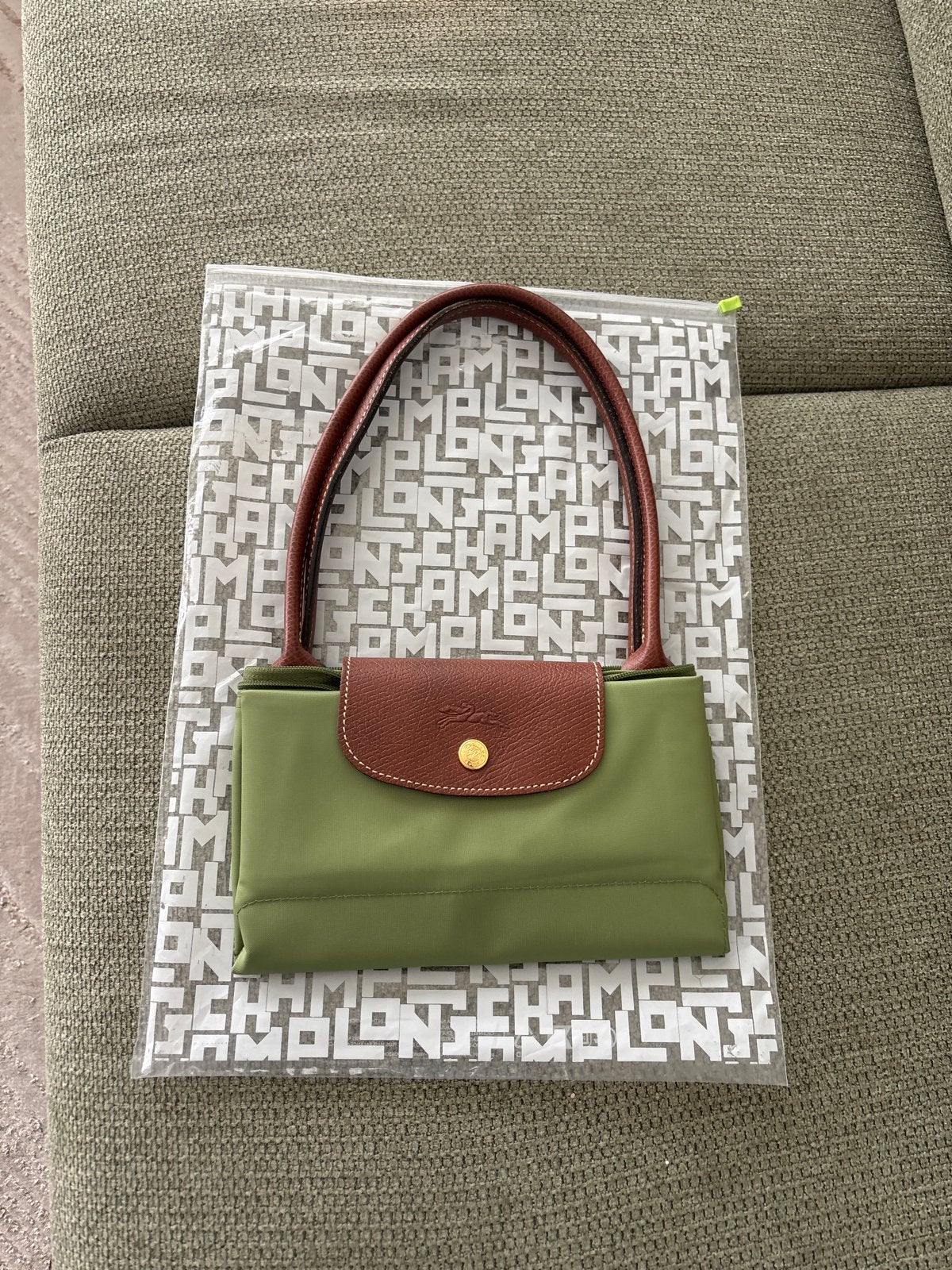 Longchamp Le Pliage Groene Handtas, Ophalen of Verzenden, Nieuw, Groen, Handtas