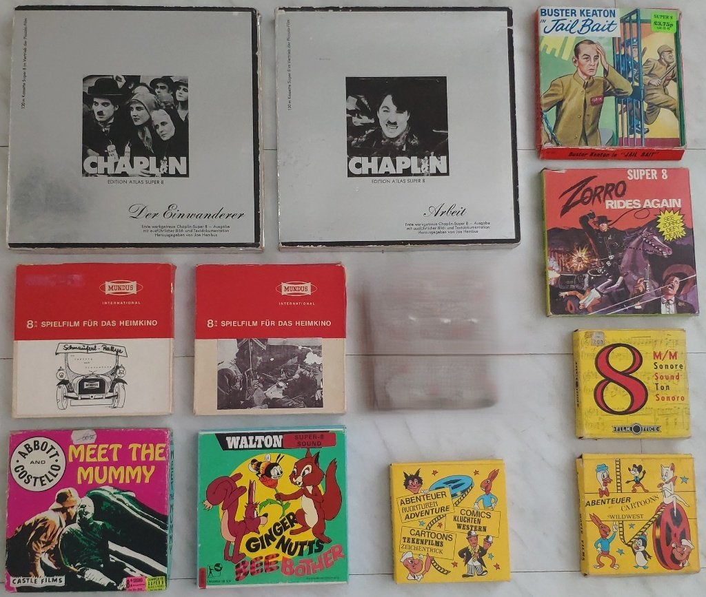 Super 8 film pakket super8 oa Charlie Chaplin Buster Keaton, Audio, Tv en Foto, Filmrollen, 8mm film, Ophalen