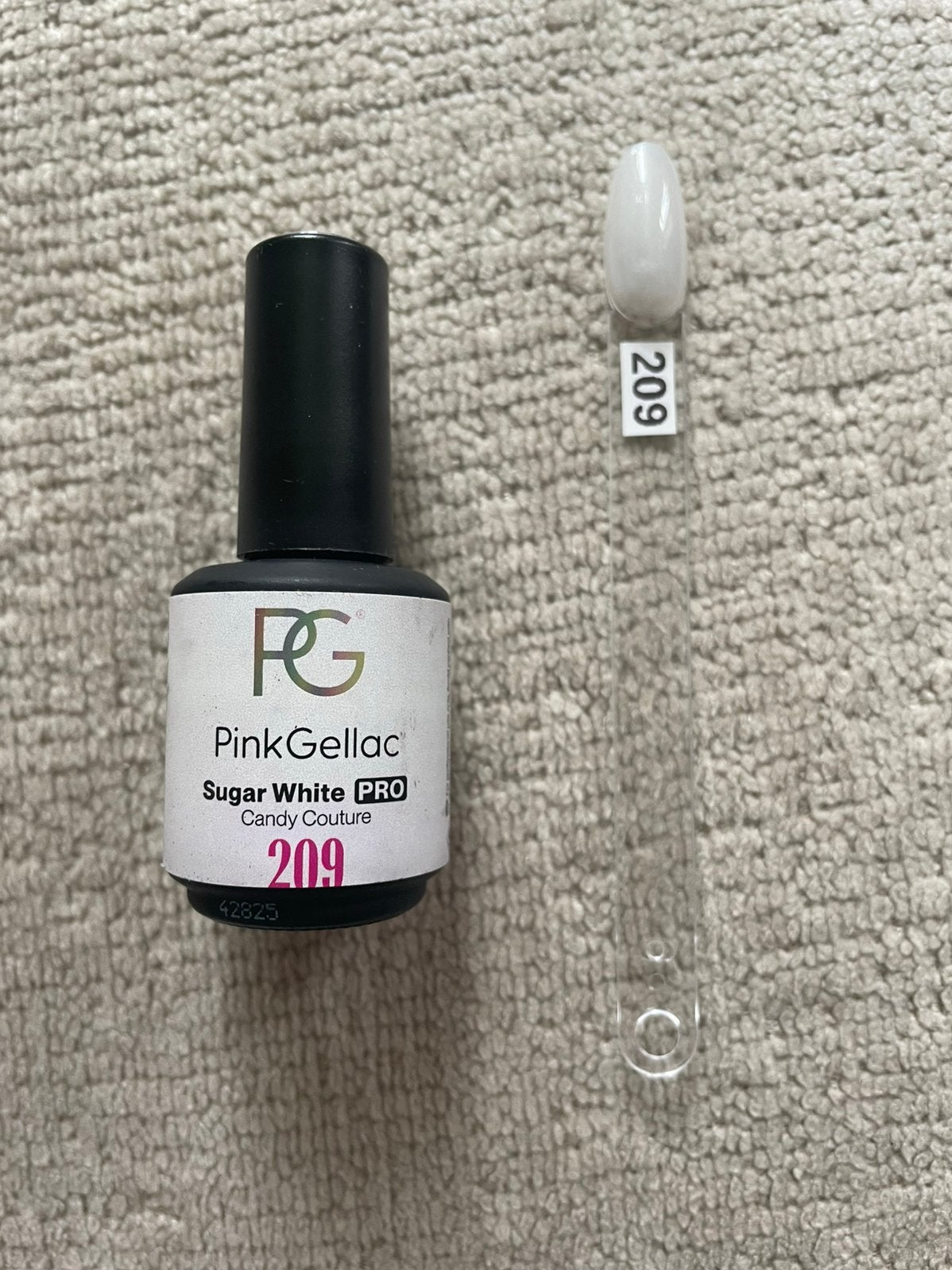 Pink Gellac 209 Sugar White, Wit, Ophalen of Verzenden, Zo goed als nieuw, Handen en Nagels