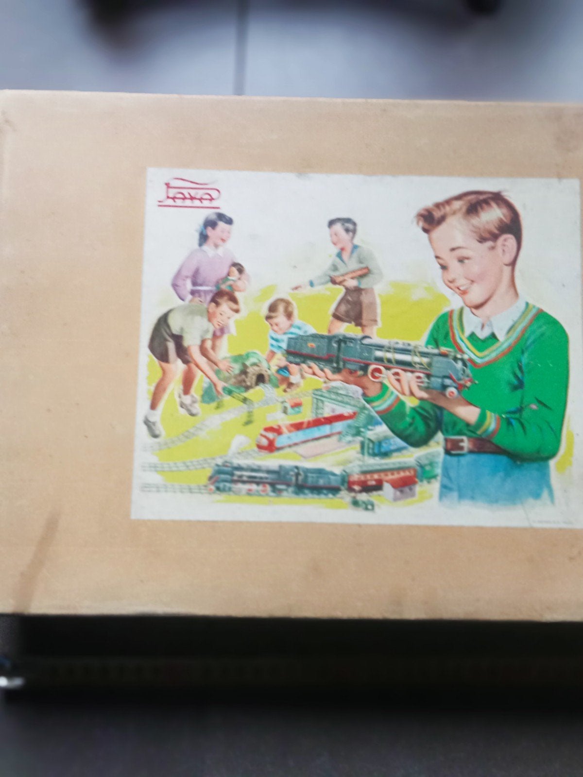 Vintage Kartonnen Opbergdoos voor Locomotief - JAYA, Ophalen of Verzenden, Gebruikt, Overige typen, Overige merken