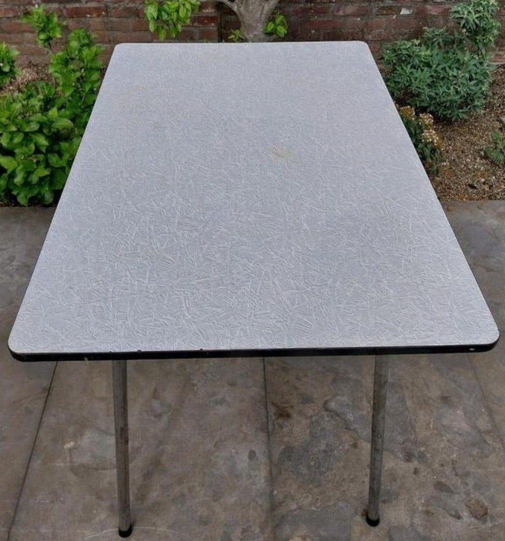 Formica Tafel, keukentafel, Campingtafel, Vintage., Ophalen of Verzenden, Gebruikt