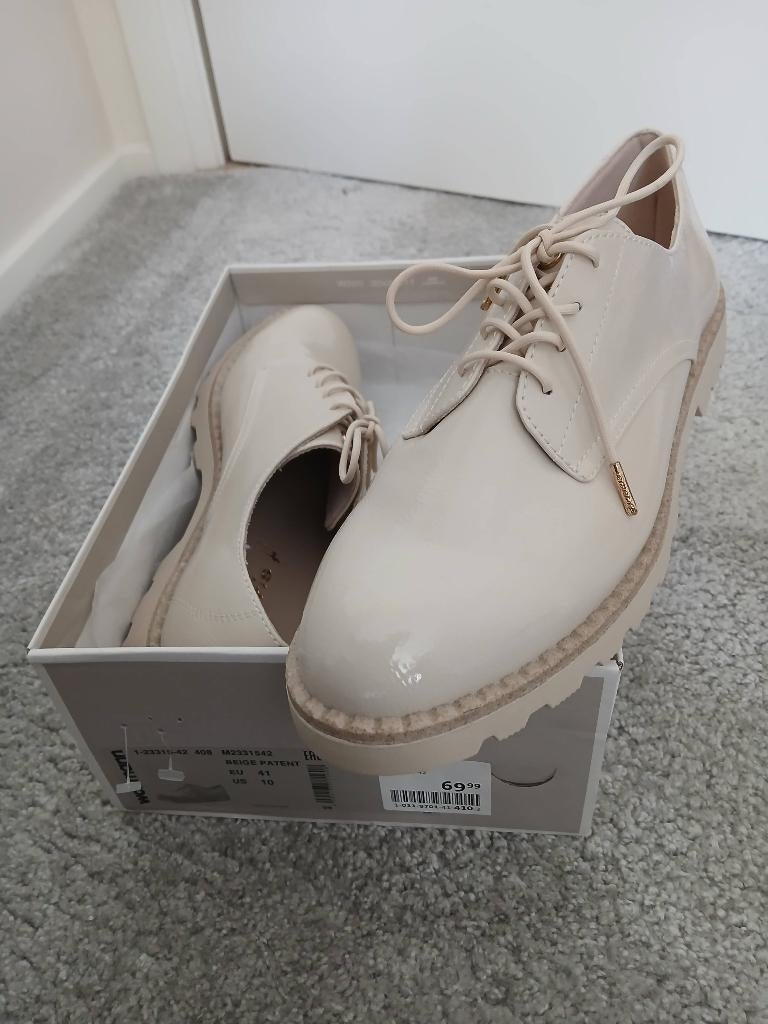 Tamaris veterschoenen crème, Tamaris, Schoenen met lage hakken, Beige, Nieuw
