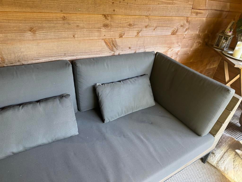 Ruime Tuin Hoekbank - 250x220 cm met Kussens, Tuin en Terras, Tuinsets en Loungesets, Gebruikt, Ophalen of Verzenden, Loungeset