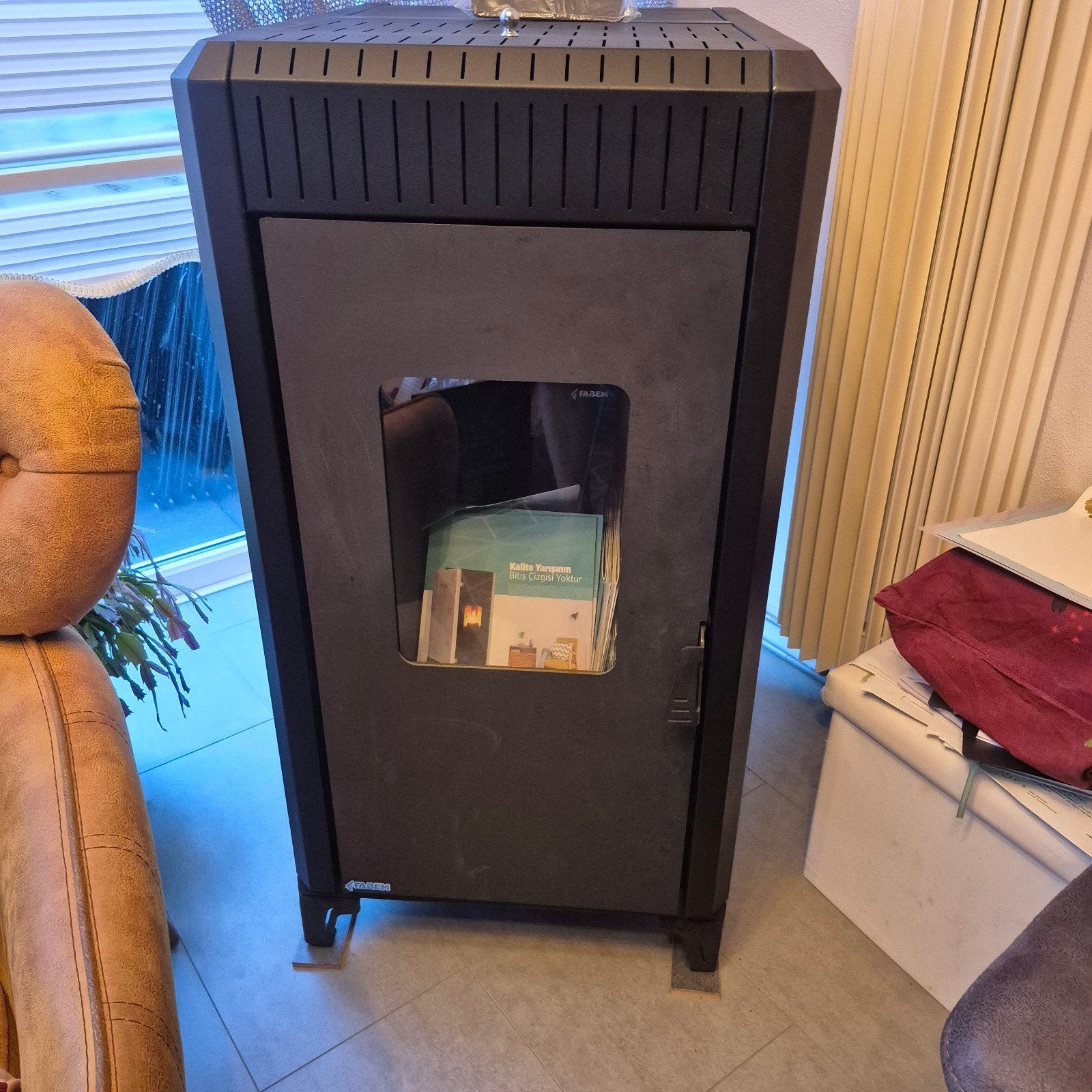 FABEM Efsane Serisi IP 25 Pellet CV-Kachel – 25 kW, Huis en Inrichting, Kachels, Nieuw, Ophalen of Verzenden, Pelletkachel, Vrijstaand