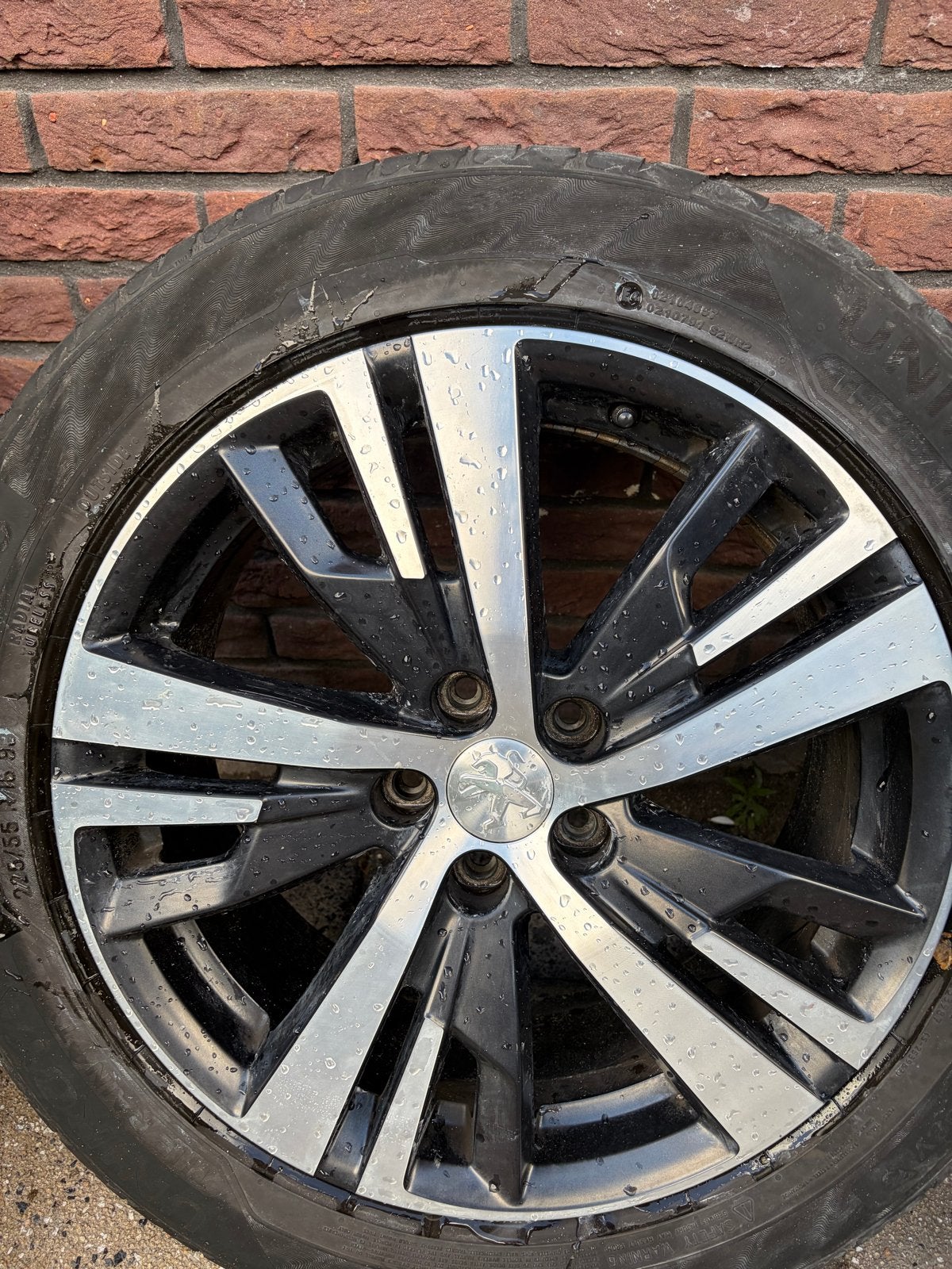 Nette set 18 inch Peugeot velgen met Uniroyal zomerbanden, Auto-onderdelen, Banden en Velgen, Ophalen, 18 inch, Gebruikt, Banden en Velgen