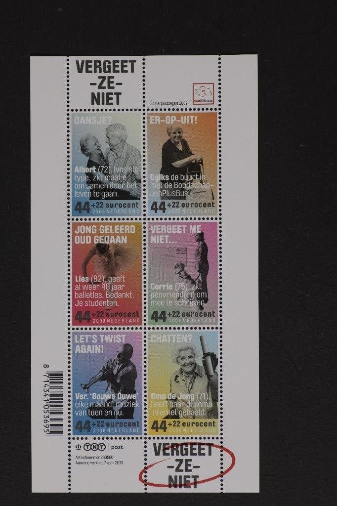vergeet ze niet, Verzenden, Postfris