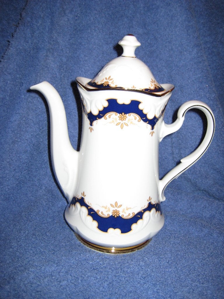 Oude koffie-kan, Winterling, met kobalt en goud (373), Antiek en Kunst, Ophalen of Verzenden