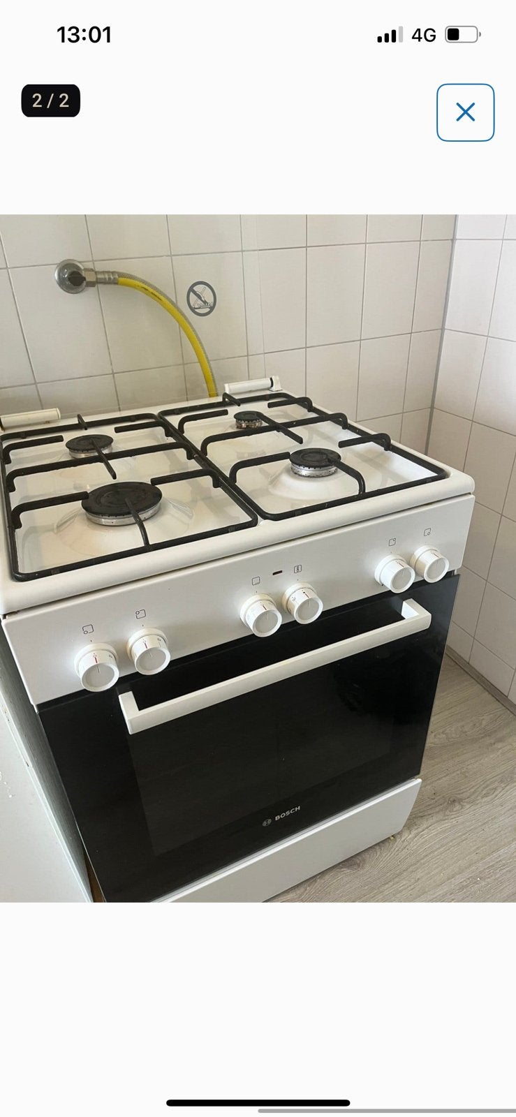 Gasfornuis, Witgoed en Apparatuur, Ophalen, 4 kookzones, Zo goed als nieuw, Gas