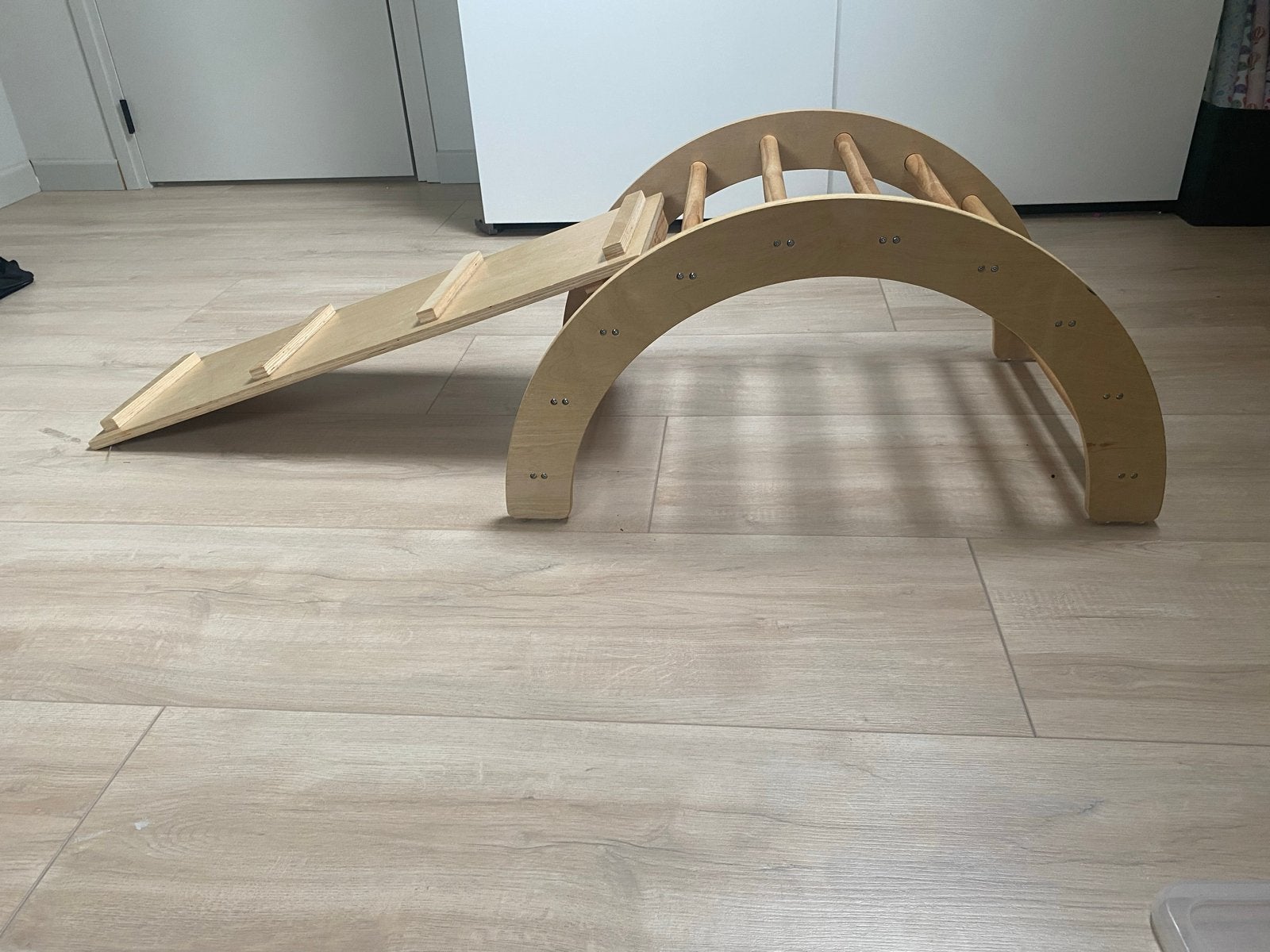 Houten Klimboog met Glijbaan/Klimplank voor Kinderen, Kinderen en Baby's, Ophalen, Gebruikt, Glijbaan, Aanbouwonderdeel