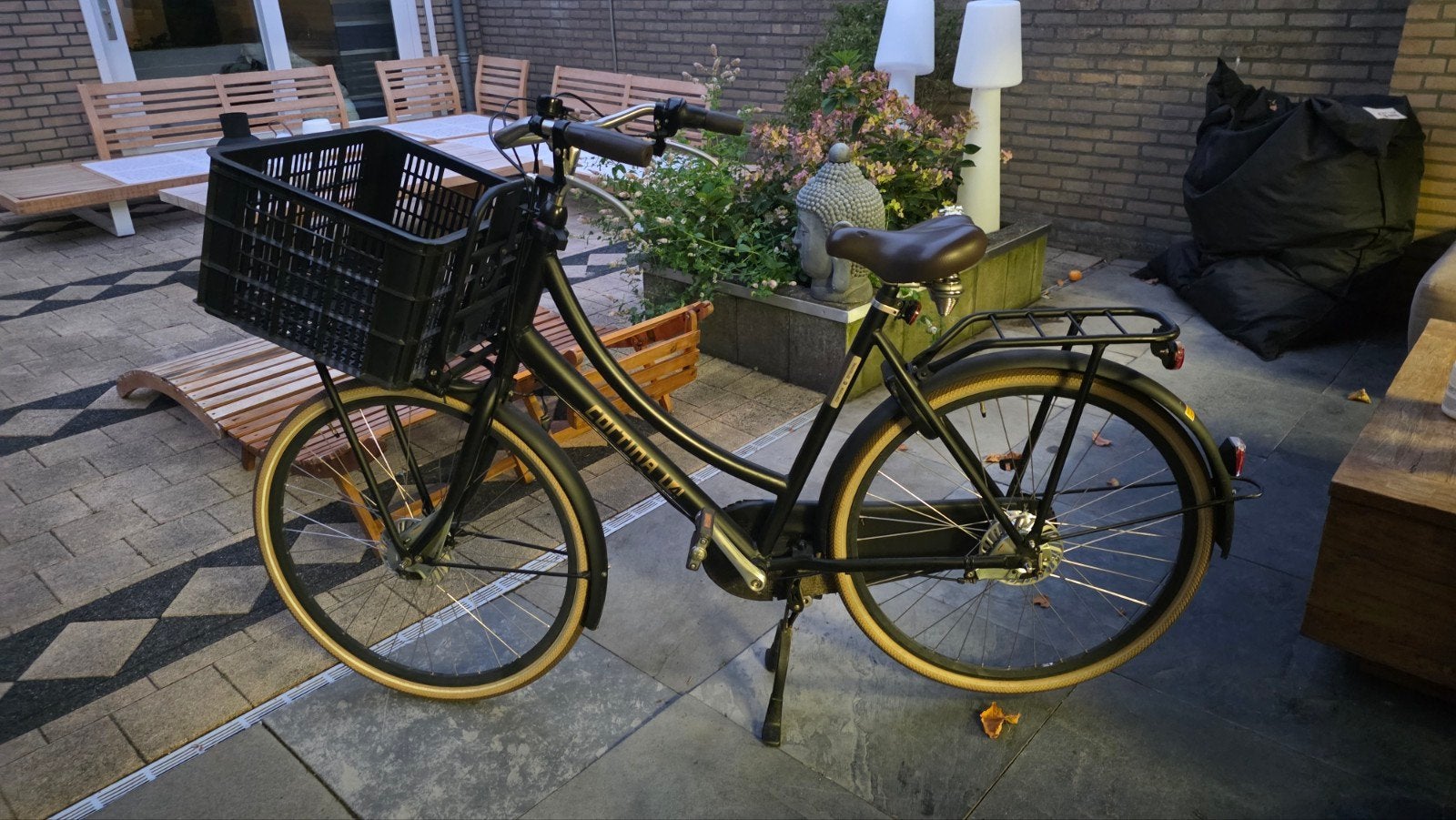Cortina U4 Transportfiets 7 versnellingen  zwart zgan, Versnellingen, Zo goed als nieuw, Minder dan 47 cm, Trommelrem
