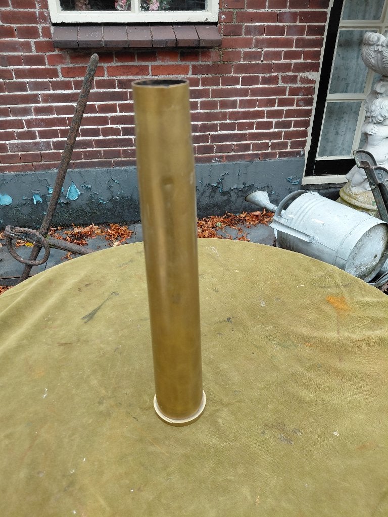 Koperen granaathuls 40 mm., Niet bekend, Niet bekend, Verzenden, Hulzen of Bodemvondsten
