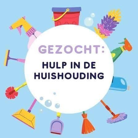 Huishoudelijke hulp gezocht!, Vacatures, Vacatures | Schoonmaak en Facilitaire diensten, Overige niveaus, Overige vormen