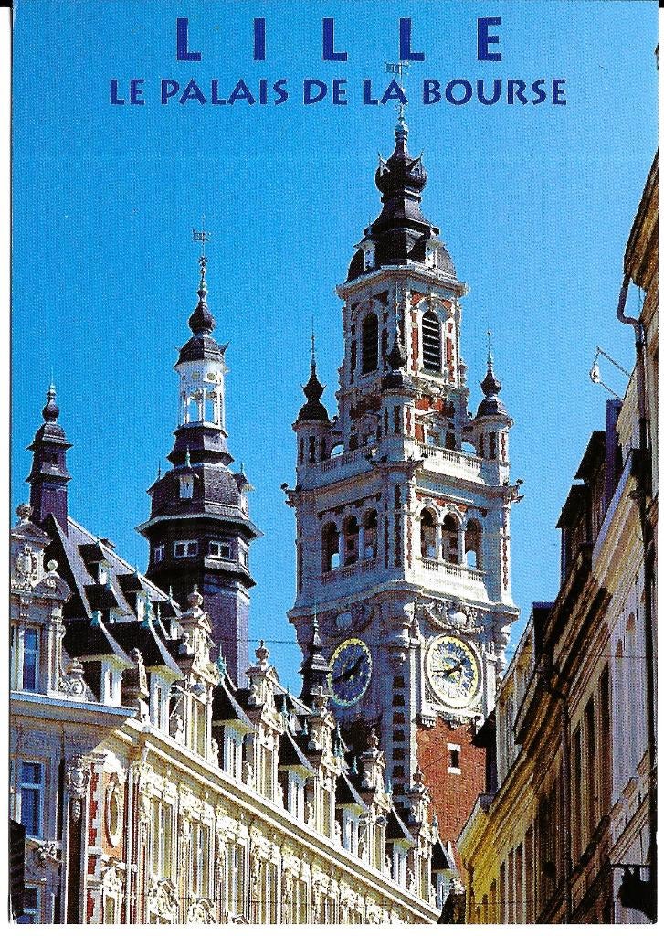 Ansichtkaart	Lille (Frankrijk)	Beursgebouw	Rijssel, Verzenden, 1980 tot heden, Gelopen, Frankrijk