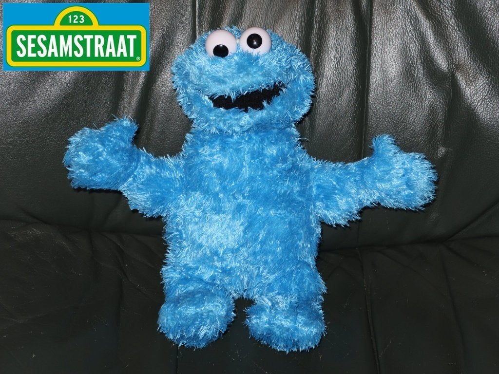 Koekiemonster uit Sesamstraat, knuffel uit 2016, als nieuw!!, Verzenden, Overige typen, Blauw, Zo goed als nieuw
