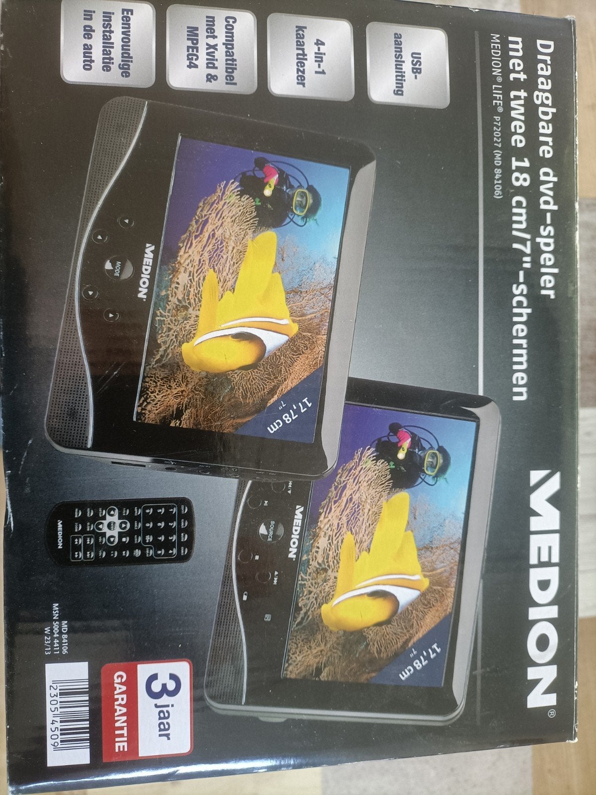 Nieuwe Medion draagbare dvd-speler met twee 7" schermen, Draagbaar, Nieuw, Ophalen of Verzenden, Overige merken