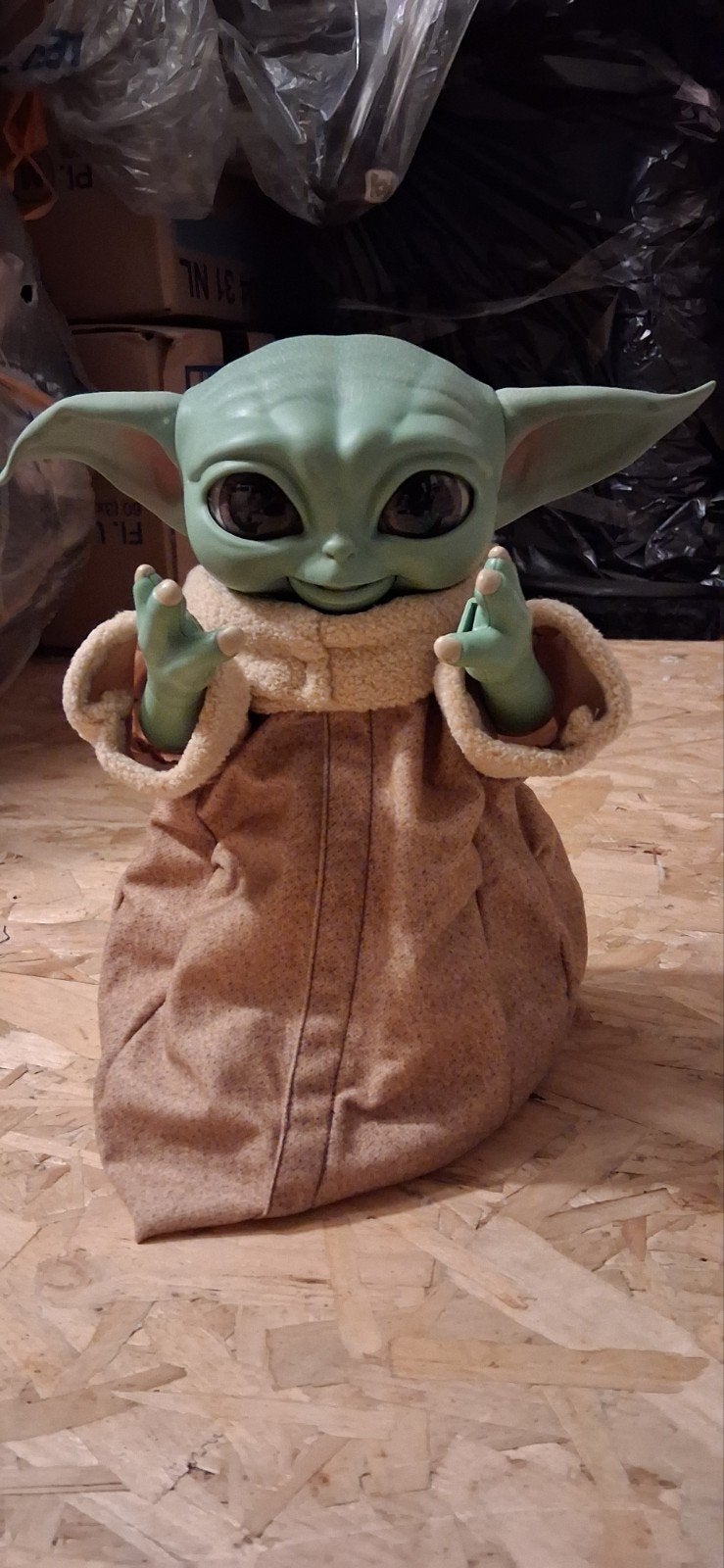 Grogu pop met geluid en kan bewegen, Ophalen, Zo goed als nieuw, Actiefiguurtje