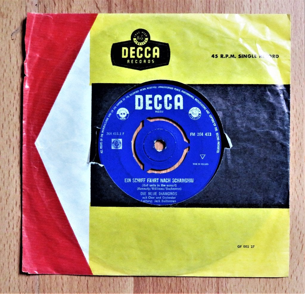 Vinyl single Blue Diamonds: Ein Schiff fährt nach Schanghai, Ophalen of Verzenden