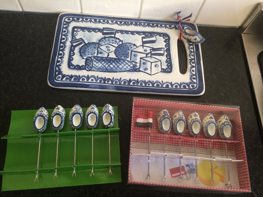 Blond Amsterdam borrelplank en cocktailprikkers Blond Delft, Verzenden, Overige typen, Zo goed als nieuw, Delftsblauw