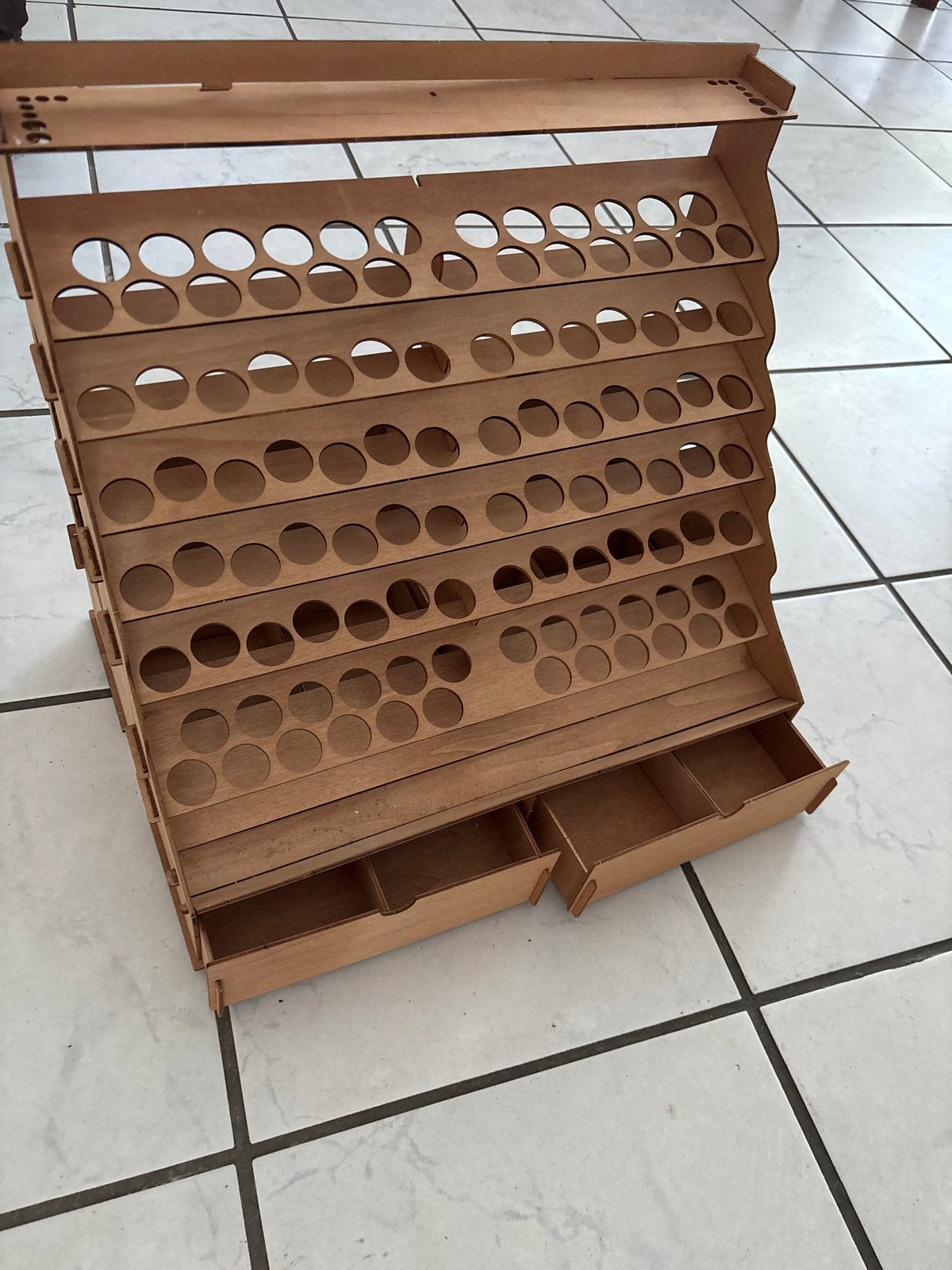 Houten opbergrek voor verfpotjes en knutselspullen, Ophalen, Overige thema's, Gereedschap of Toebehoren, Nieuw