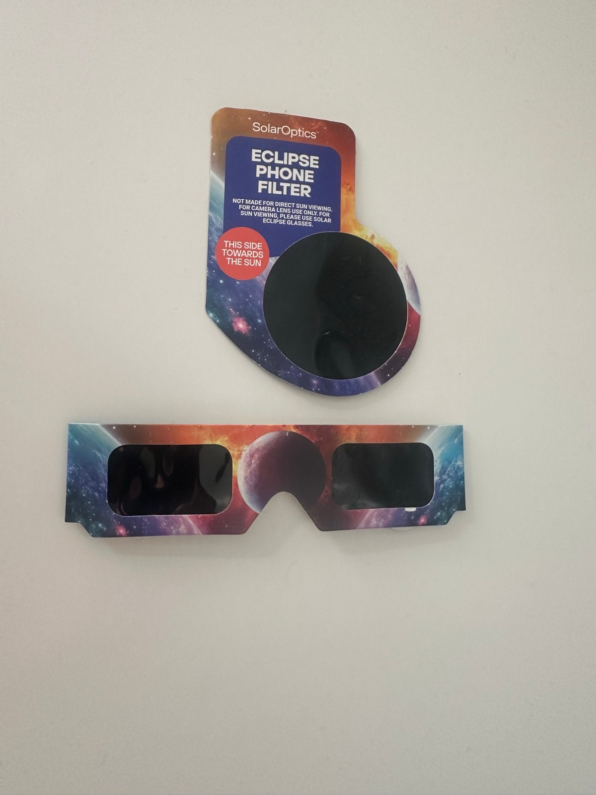 1 SolarOptics Eclipse bril en telefoonfilter, Telecommunicatie, Mobiele telefoons | Toebehoren en Onderdelen, Ophalen, Nieuw, Overige typen