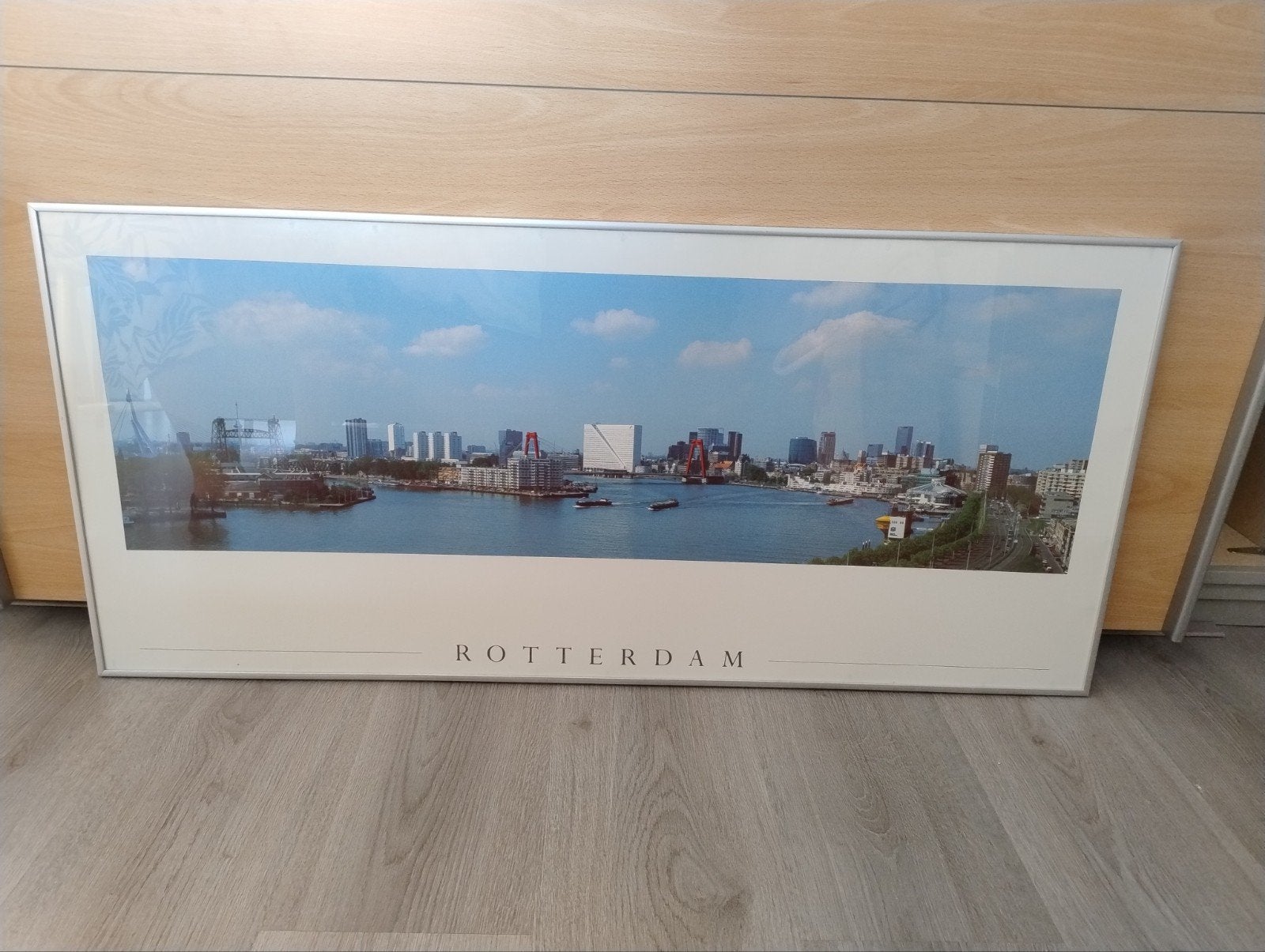 Fotoprint Rotterdam Skyline Erasmusbrug 45,5x100,5 cm, Ophalen, Stadsgezicht