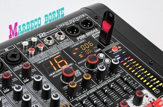 Mengpaneel, 6-Kanalen Studio Mixer met Versterker, PDM-M604A, Muziek en Instrumenten, Info@marbeco.nl, Power Dynamics, Nieuw, Overige instrumenten