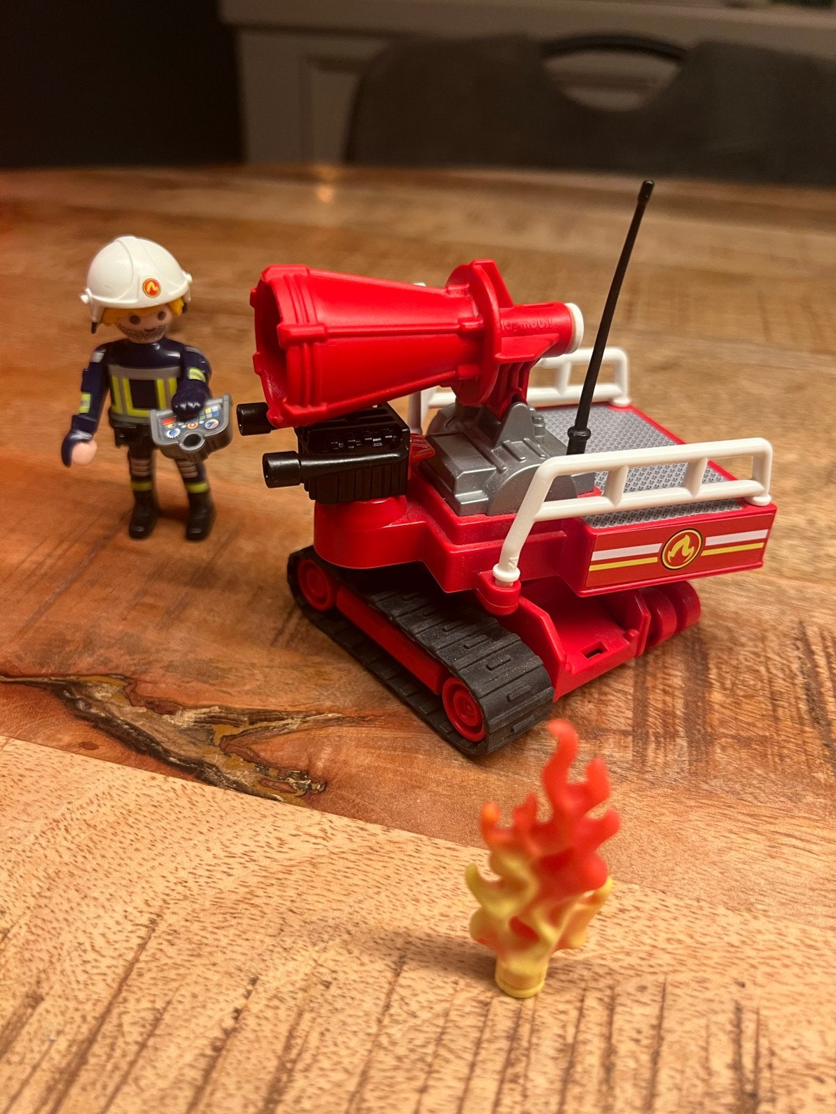 Playmobil Brandweer Waterkanon Robot Set met Brandweerman, Kinderen en Baby's, Speelgoed | Playmobil, Ophalen, Gebruikt, Complete set