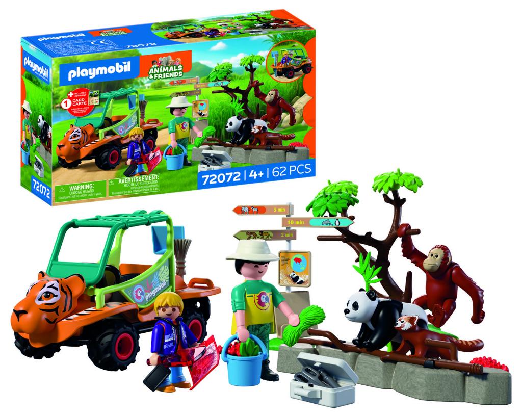 PLAYMOBIL 72072 Dierentuin; Dierenverzorger & Voertuig 62dlg, Ophalen of Verzenden, Nieuw, Complete set