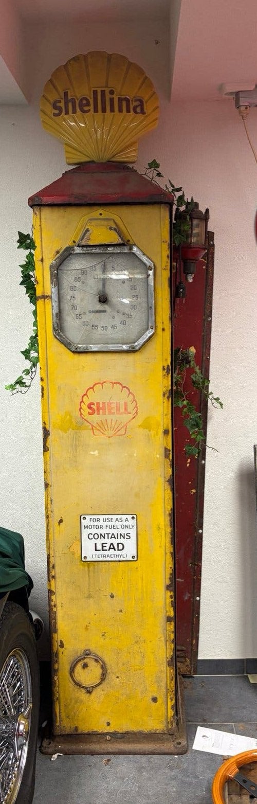 Vintage Shellina Benzinepomp - Decoratief item, Ophalen